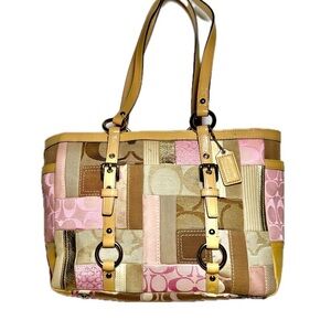 COACH Pink Patchwork No. 13721 Shoulder Tote bag